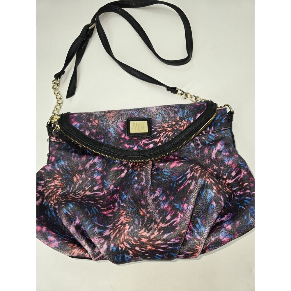 Juicy Couture Paint Splatter Splash Firework Shoulder Bag Purse Patriotic‎ Gold